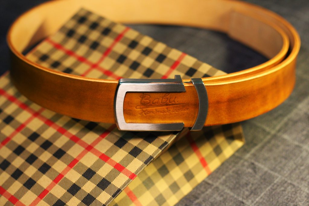 Handmade Brown Leather Belt, Vegetable Tanned Leather Belt LB028 – Babu ...