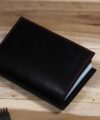 Black Passport holder, Vegetable tanned Leather Passport Cover, Passport wallet PC004