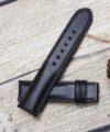 Black Vegetable tanned Leather Watch Band, Top Quality Cow leather strap SW039