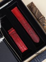 red leather apple watch band lizard watch 2
