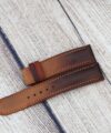 Brown Vegetable tanned Leather Watch Band, Premium Cow leather watch strap Ombre style SW051