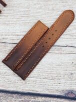 Ombre russet vegetable tanned leaether watch band
