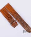 Terracotta Lizard leather watch strap, Orange lizard watch band SW045