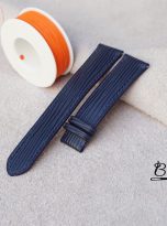 quick release epi leather watch straps – navy blue leather watch band (4)