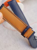 quick release epi leather watch straps – navy blue leather watch band (8)