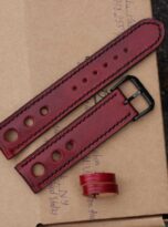 Day da dong ho veg tan do do veg-tan leather watch bands 2