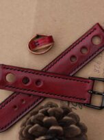 Day da dong ho veg tan do do veg-tan leather watch bands 3