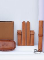 Tan Vachetta leather watch strap, Cowhide leather watch band