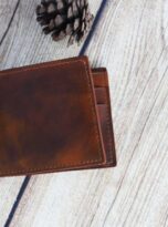 dark brown veg-tan leather wallet (1)