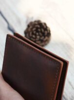 dark brown veg-tan leather wallet (10)