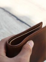 dark brown veg-tan leather wallet (4)