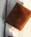 Handmade leather wallet for men, Vegetable tanned Leather wallet WL053
