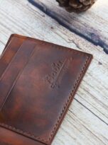 dark brown veg-tan leather wallet (8)