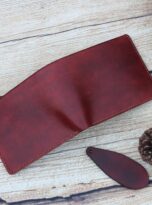 dark red veg-tan leather wallets (2)