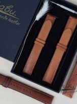 Tan Vachetta leather watch strap, Cowhide leather watch band