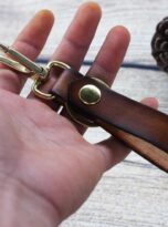 vegetable tanned leather keychain (1)