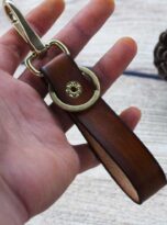 vegetable tanned leather keychain (9)