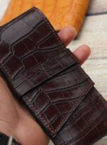 dark brown alligator pen case (1)