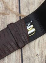dark brown alligator pen case (13)