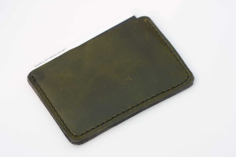 Leather credit card wallet from Pull up waxed leather, leather business ...