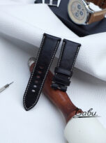 Black cow leather watch strap for Panerai (4)