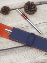 Navy epsom leather pen case (4)