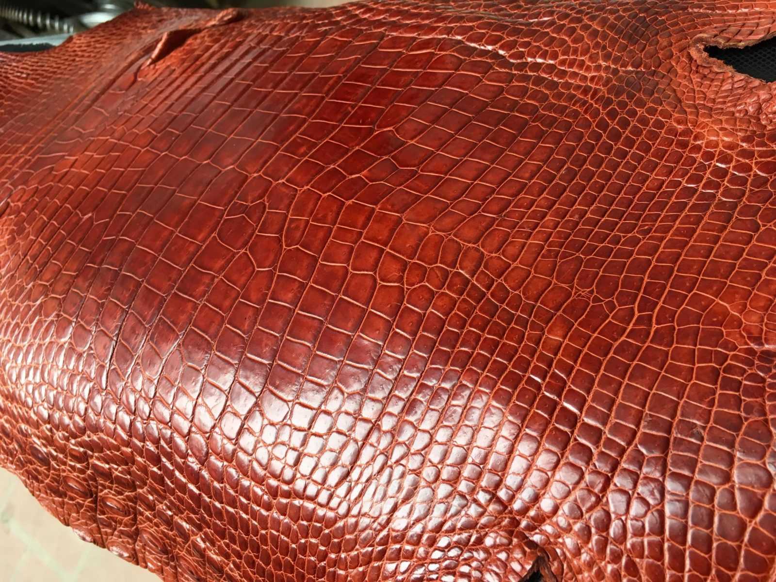 alligator embossed leather sofa