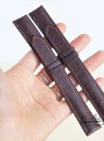 black dial brown strap leather apple watch band 44mm 7