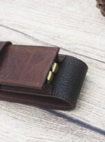 dark brown cow leather pen case (10)