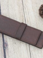 dark brown cow leather pen case (6)