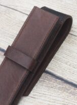 dark brown cow leather pen case (9)