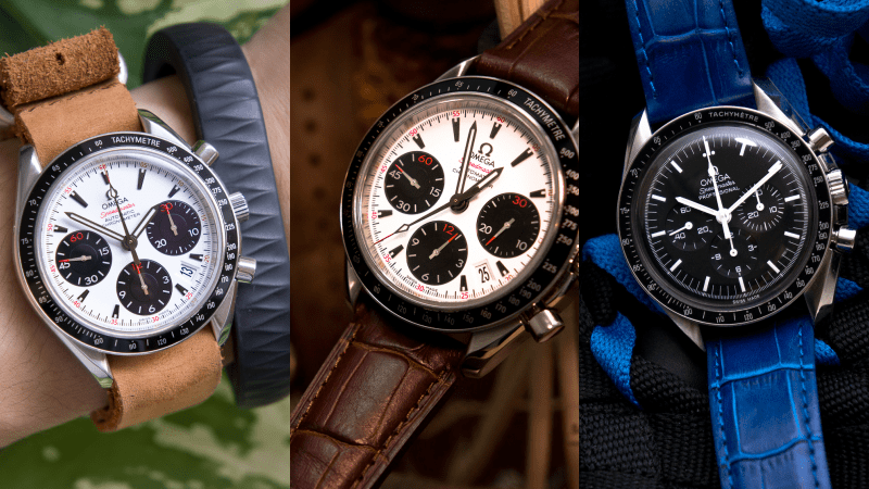 Omega speedmaster watches with leather straps