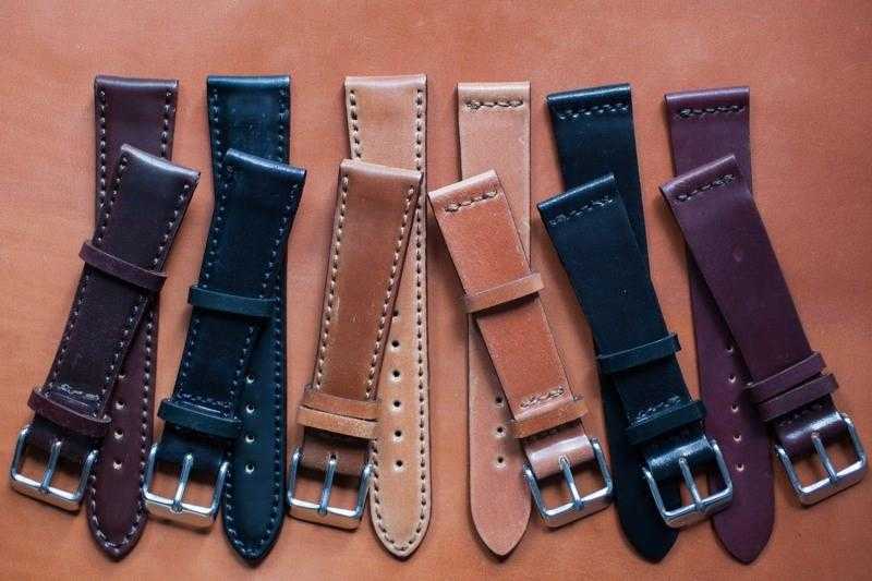 Shell Cordovan leather watch strap made in USA