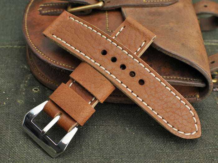 Brown Calf leather watch band