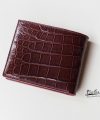 Brown Alligator leather Wallet, Premium leather bifold wallet WL064