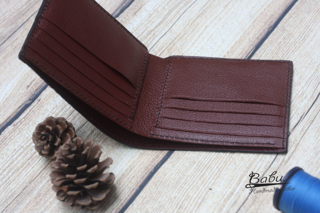 Dark Burgundy leather wallet for men