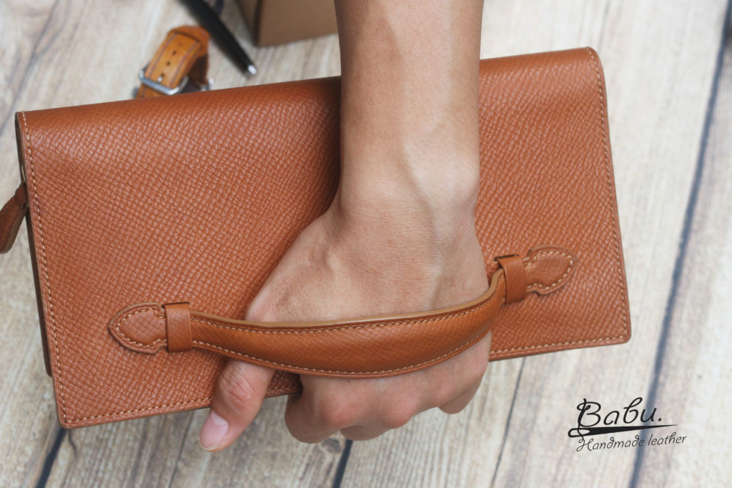 Clutch wallet for men, mens leather long wallet