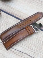 Day dong ho da bo nau brown vegetable tanned watch strap 3