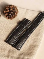 Day dong ho ca sau xam grey alligator leather band 2