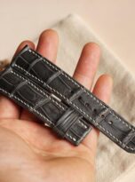 Day dong ho ca sau xam grey alligator leather band 3