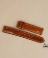 Brown Shell Cordovan Leather Watch Band, Premium Cordovan watch strap SW110