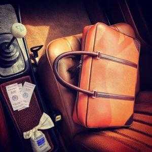 handmade vegtable tanned leather brief case