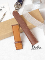 Brown vintage cow leather watch strap handcrafted (6)