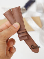 Brown vintage cow leather watch strap handcrafted (7)