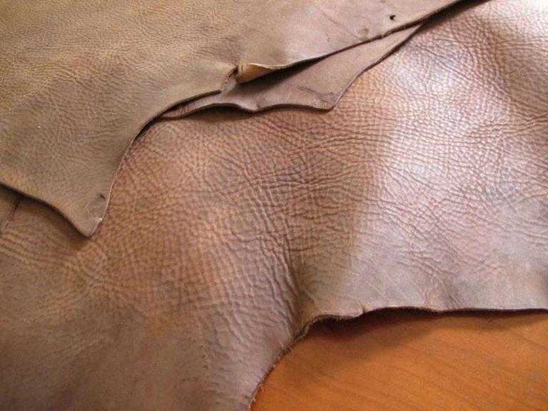 natural texture waxed leather