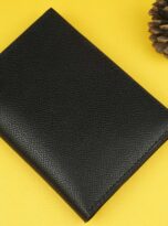 Black Epsom leather passport cover