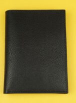 Black Epsom leather passport cover