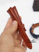 Brown Vachetta leather watch strap – Handmade leather watch band (8)