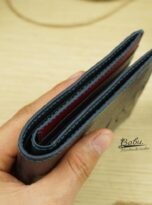 Vi da da dieu xanh Navy Blue Ostrich Leg Leather Wallet 11