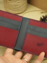 Vi da da dieu xanh Navy Blue Ostrich Leg Leather Wallet 4